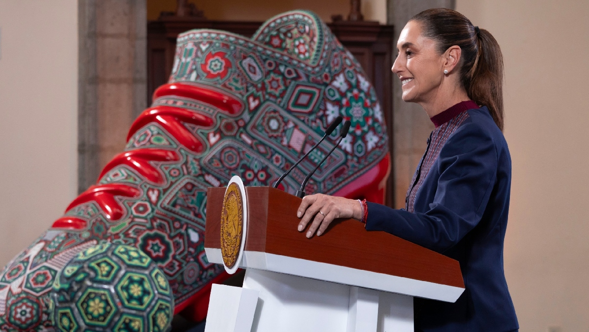 Desde Palacio Nacional, la presidenta Claudia Sheinbaum llevó a cabo su conferencia de prensa. | Cortesía