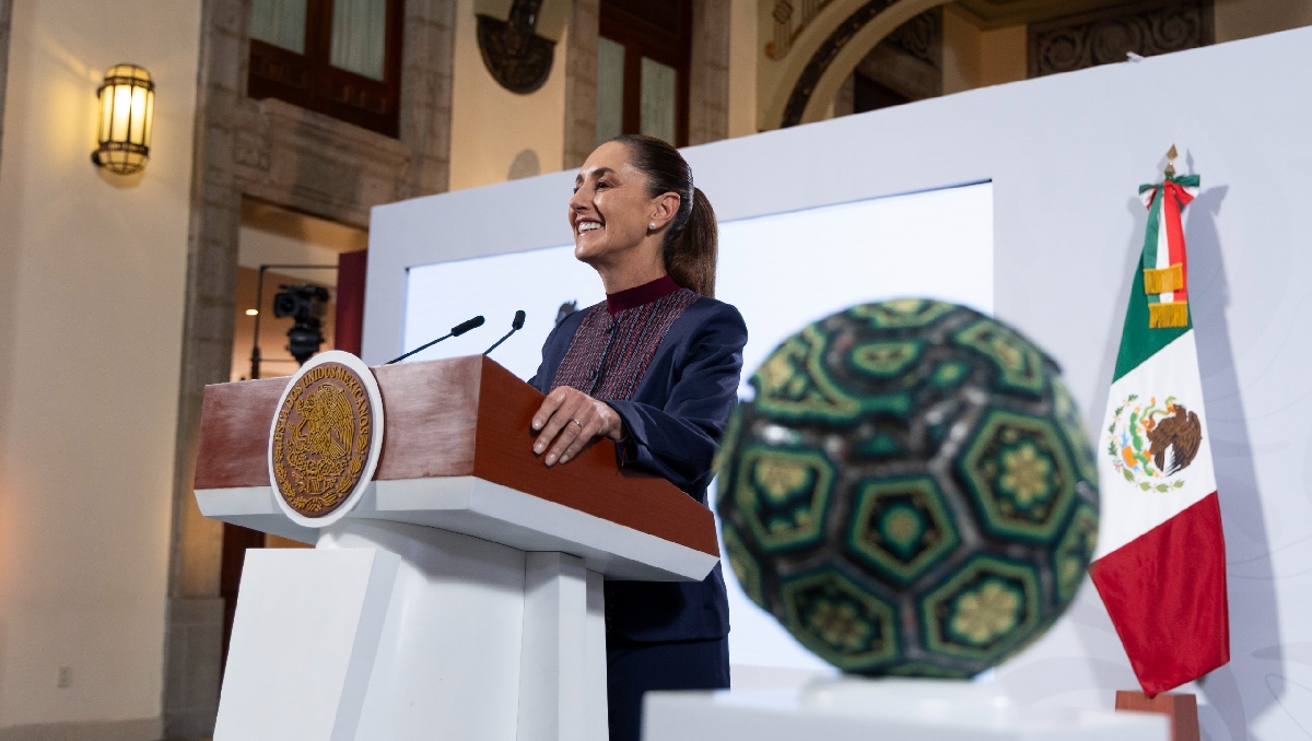 La Presidenta desde su conferencia de prensa en Palacio Nacional presentó lo que denominó el 'Mundial Social'. | Cortesía