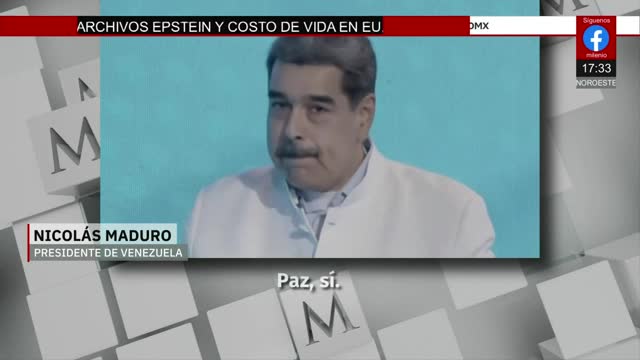 No quiero guerra con EU, sino paz: Nicolás Maduro | Jaime Núñez, 18 de noviembre de 2025