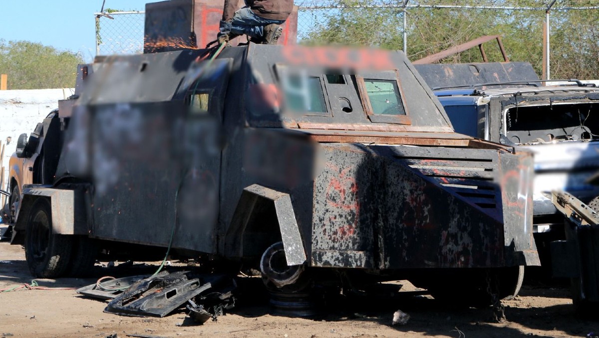 Destruyen vehículos "monstruo" decomisados en Tamaulipas