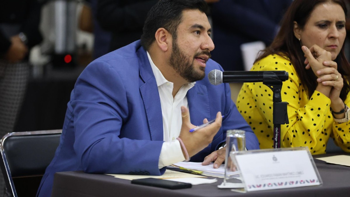 Eduardo Fabián Martínez Lomelí dio el primer informe sobre los daños al Congreso de Jalisco (Cortesía)