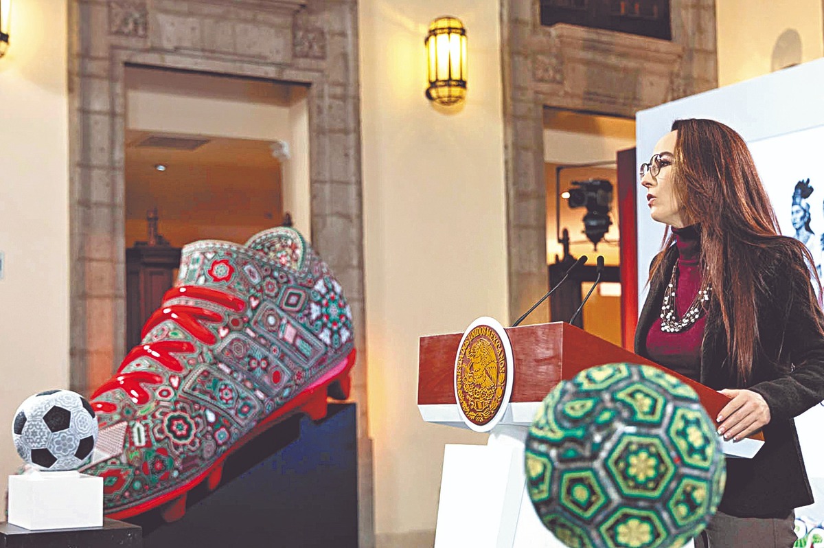 Gabriela Cuevas, coordinadora de los trabajos para la Copa del Mundo, presentó la estrategia en Palacio Nacional. ESPECIAL