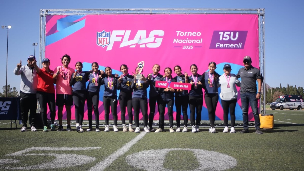 Quintana Roo conquistó el Torneo Nacional Femenil NFL Flag Tochito (Cortesía)