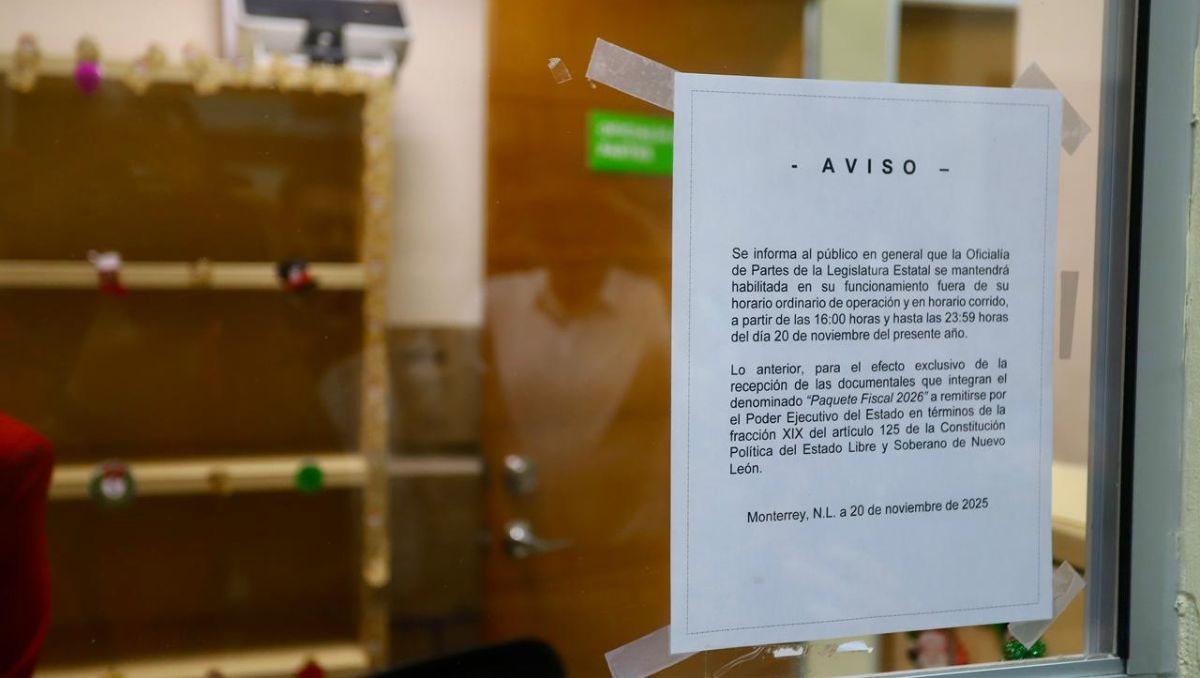 Aviso emitido por la Oficialía de Partes del Congreso local. | Roberto Alanís