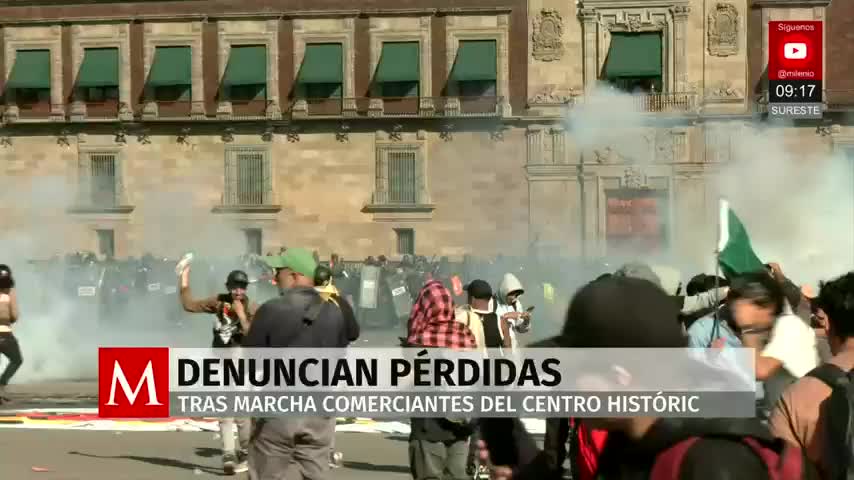 Empresarios denuncian pérdidas de 500 mdp por daños tras marcha Gen Z en CDMX