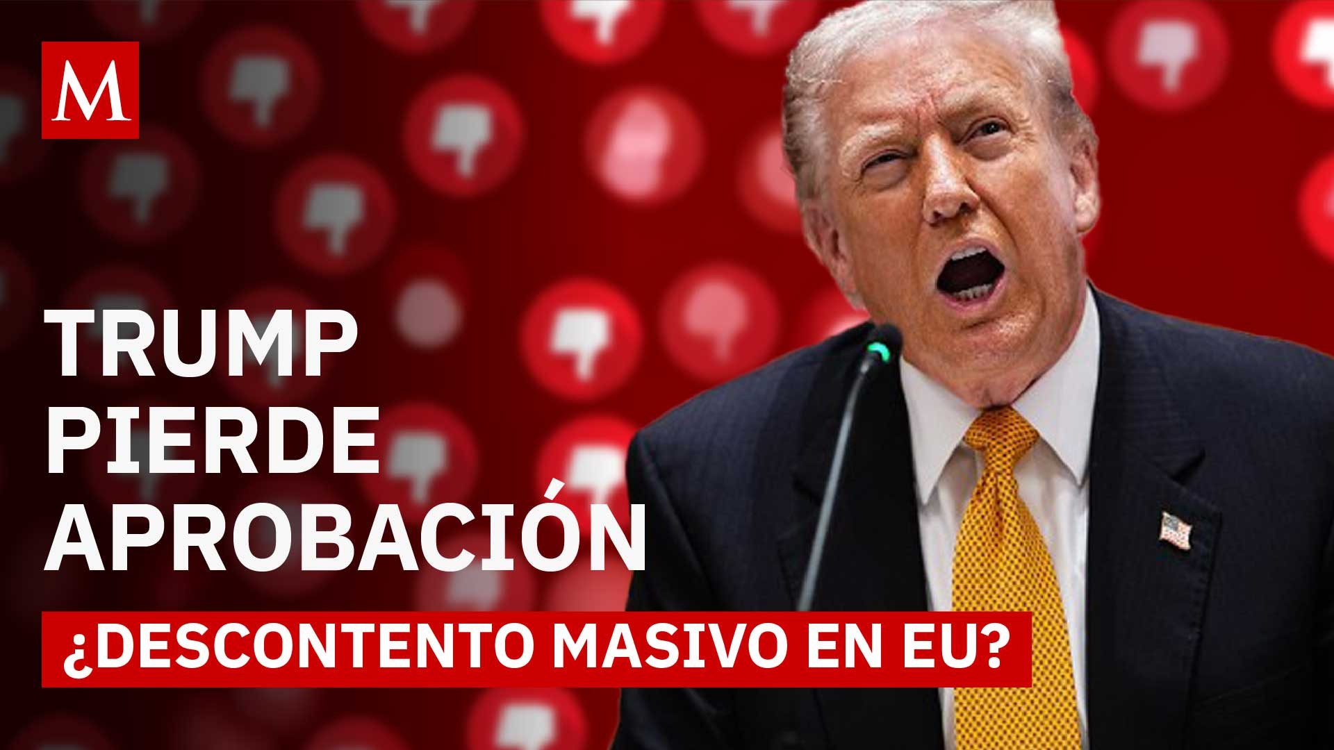 La caída más fuerte en la aprobación de Trump y las razones detrás
