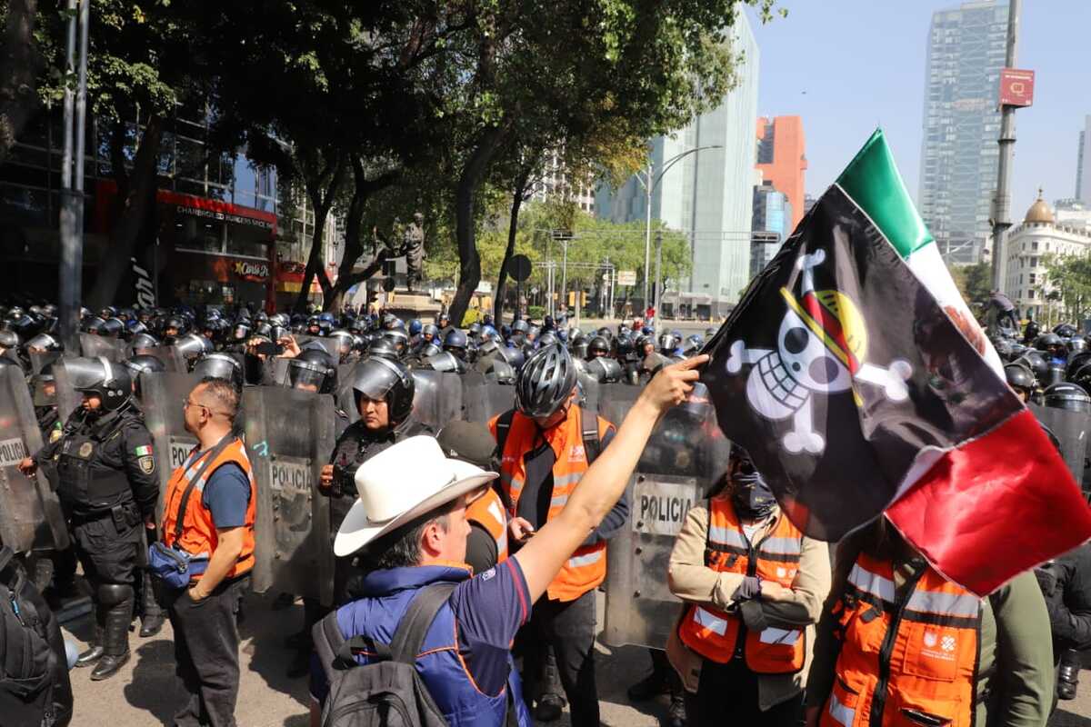 Manifestantes del movimiento 'Generación Z' en Paseo de la Reforma. Javier Ríos