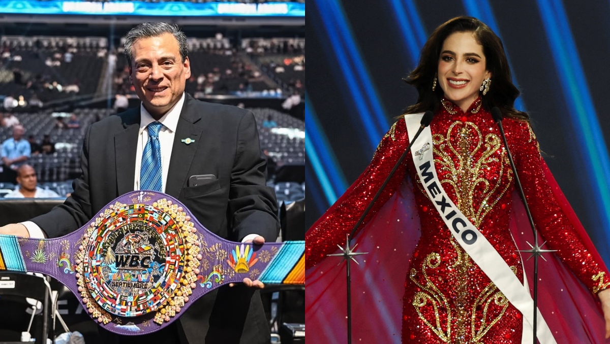 Mauricio Sulaimán felicita a Fátima Bosch tras ganar el Miss Universo 2025 (Instagram @wbcmoro/Reuters)
