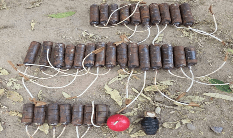 Aseguran explosivos artesanales en Sinaloa. | Especial