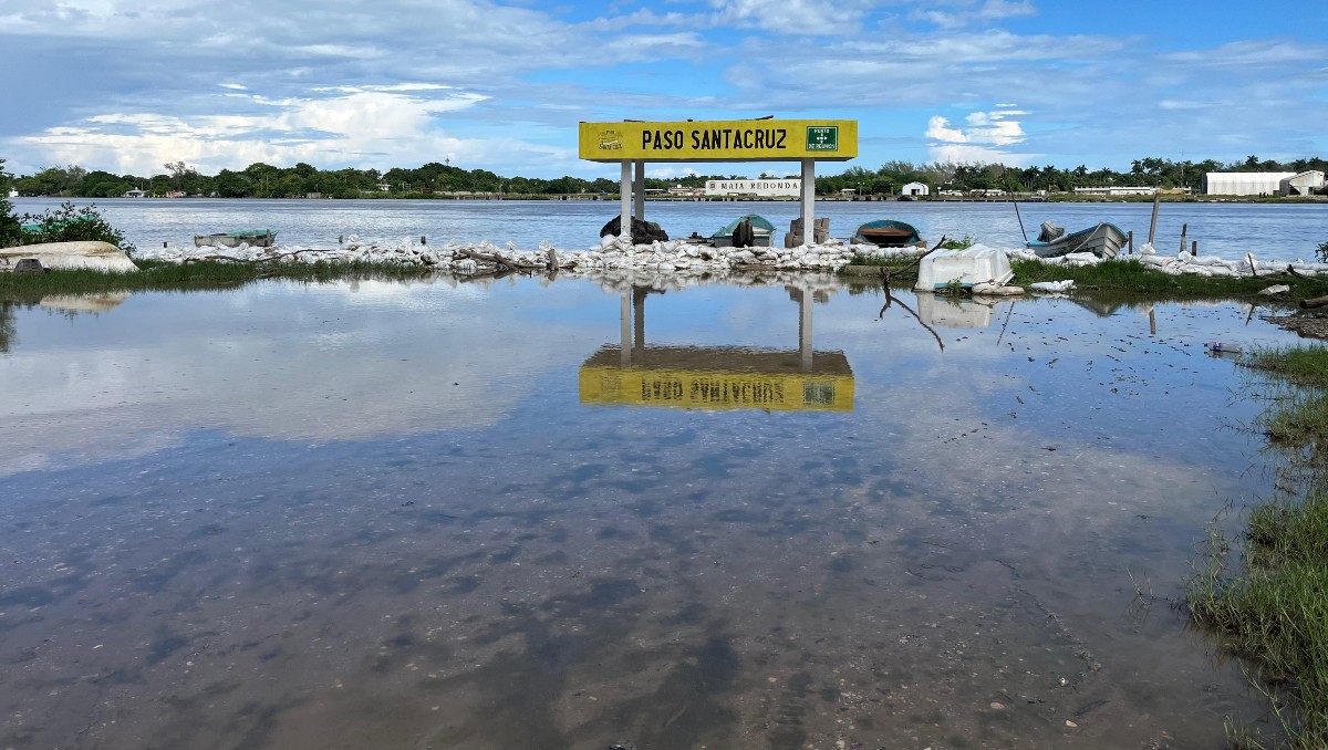 Desbordamiento de ríos y lagunas en Tamaulipas. (Yazmín Sánchez)