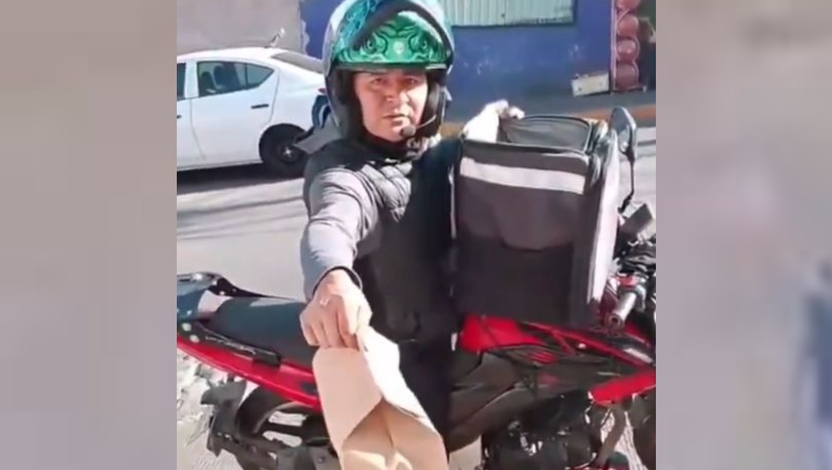 El caso del repartidor se volvió viral | Captura