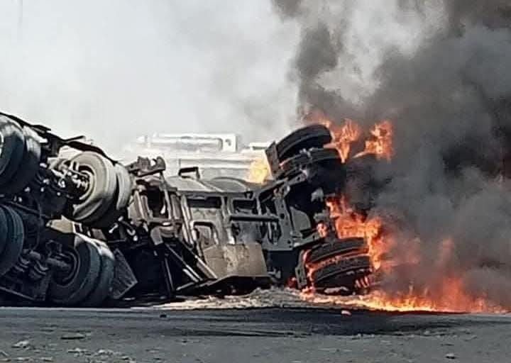 Explosión de pipa en la región Tula. (Cortesía)