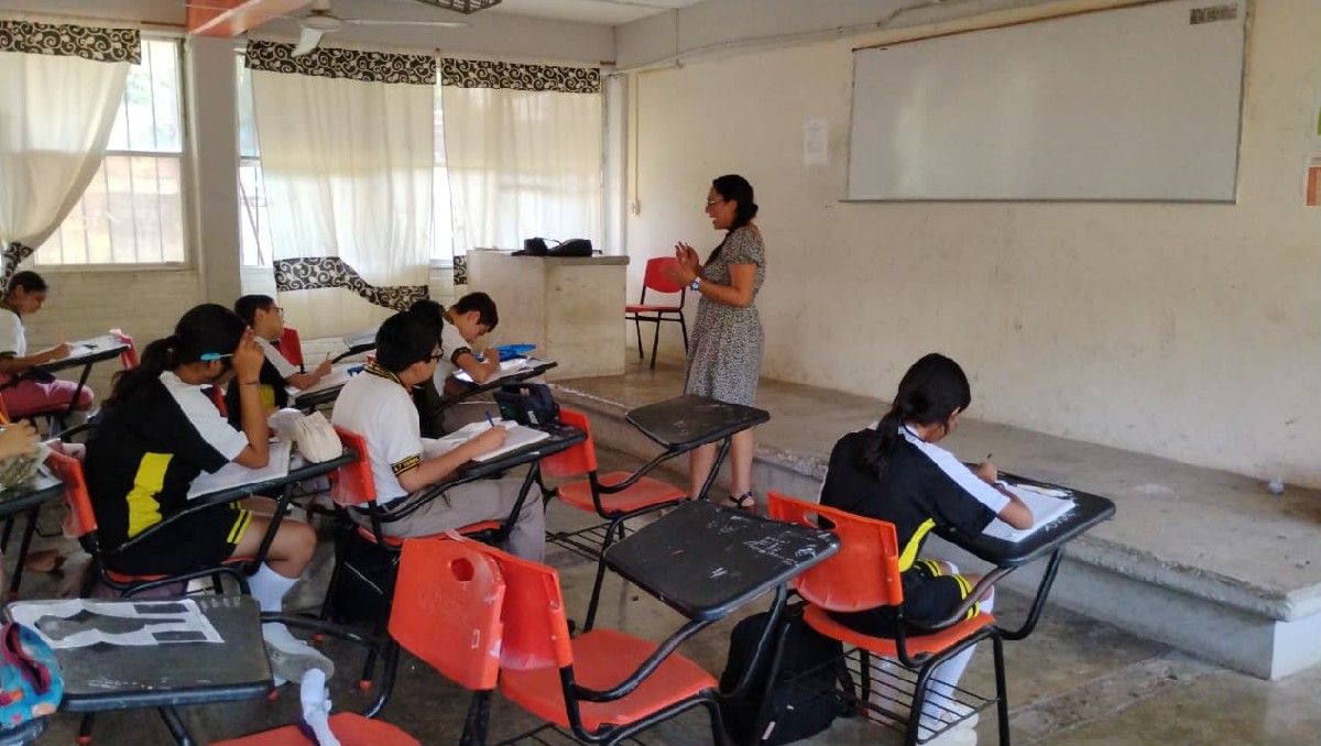 Falla eléctrica en Secundaria N° 7 Isaac Newton en Ciudad Madero. (Mario Juárez)