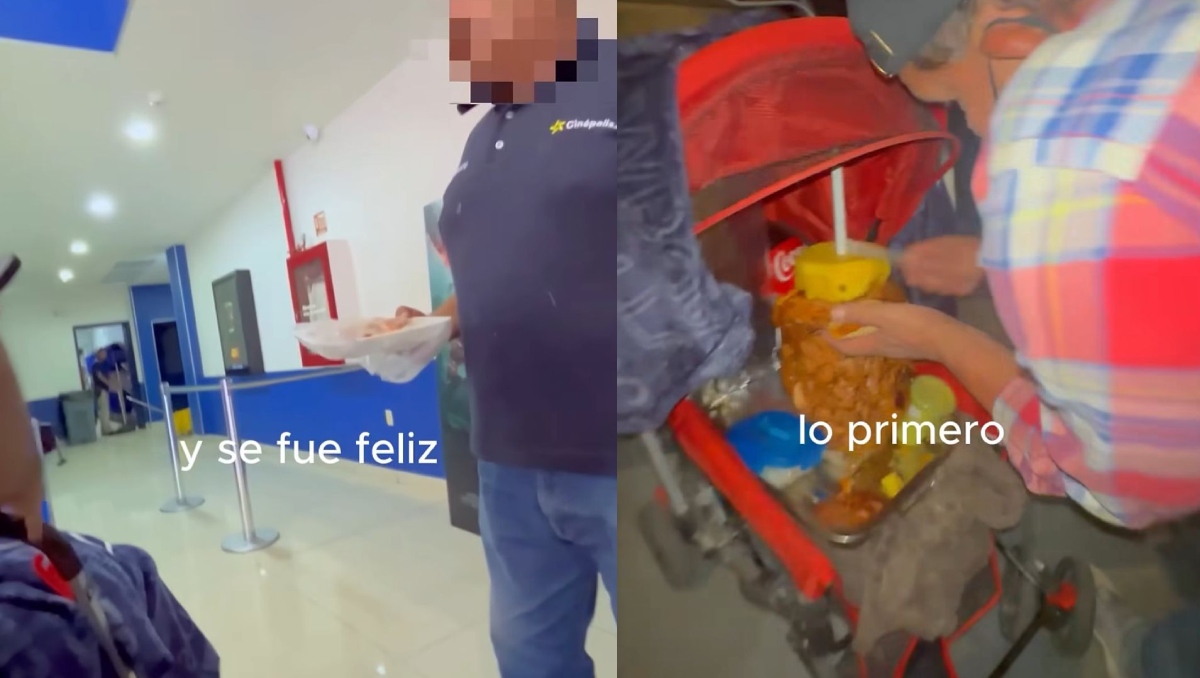 Meten un trompo de tacos al pastor al cine y los reparten en plena función.