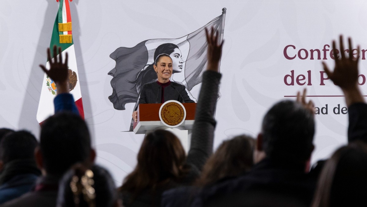 La Presidenta durante la conferencia matutina HOY 21 de noviembre. | Foto: Especial