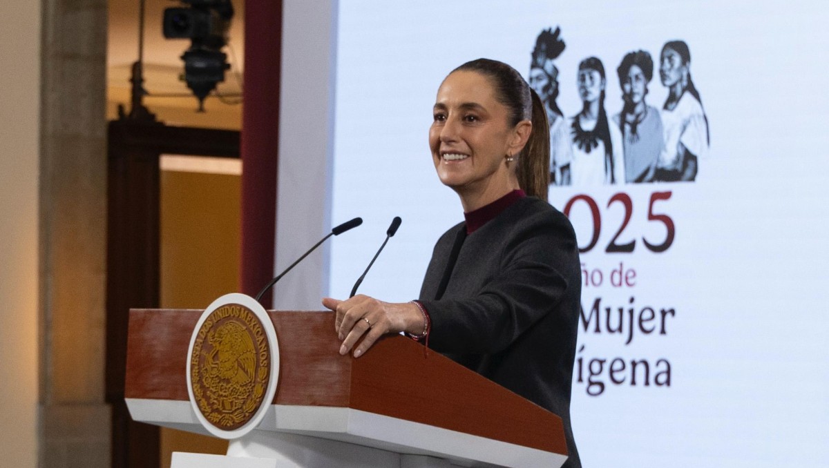 La Presidenta durante la conferencia de prensa matutina HOY 21 de noviembre. | Foto: Especial