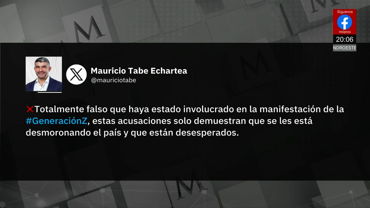 Rojo de la Vega y Mauricio Tabe niegan relación con la marcha de la Generación Z