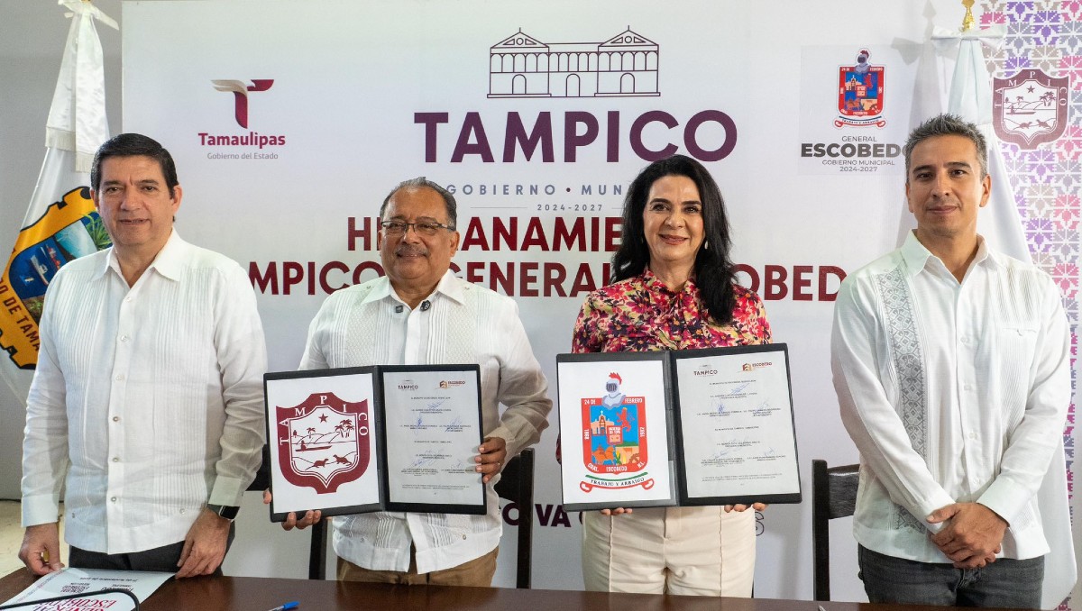 Tampico y Escobedo firman hermanamiento