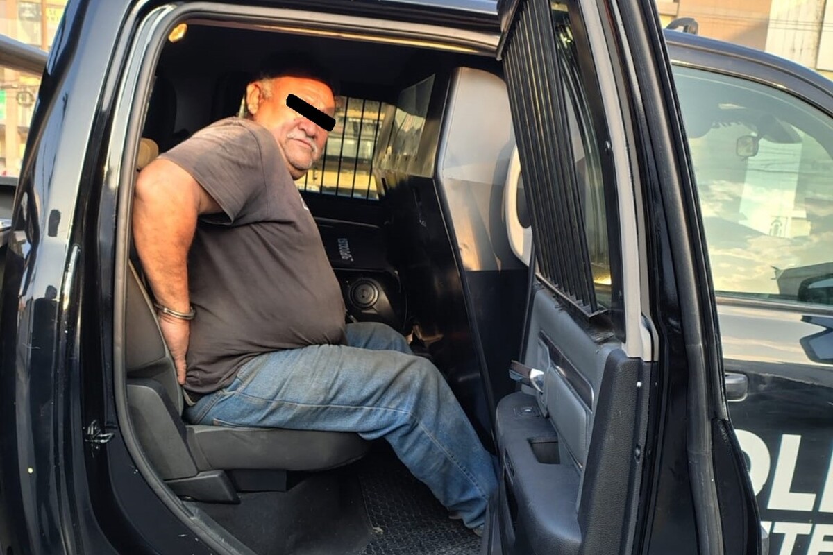 Juan José E., de 56 años, fue interceptado por elementos policiacos. Foto: Especial