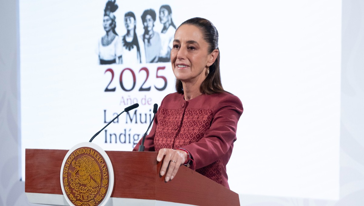 La Presidenta durante la conferencia matutina HOY 24 de noviembre. | Foto: Especial