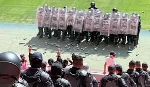 Simulacro en el Estadio Akron