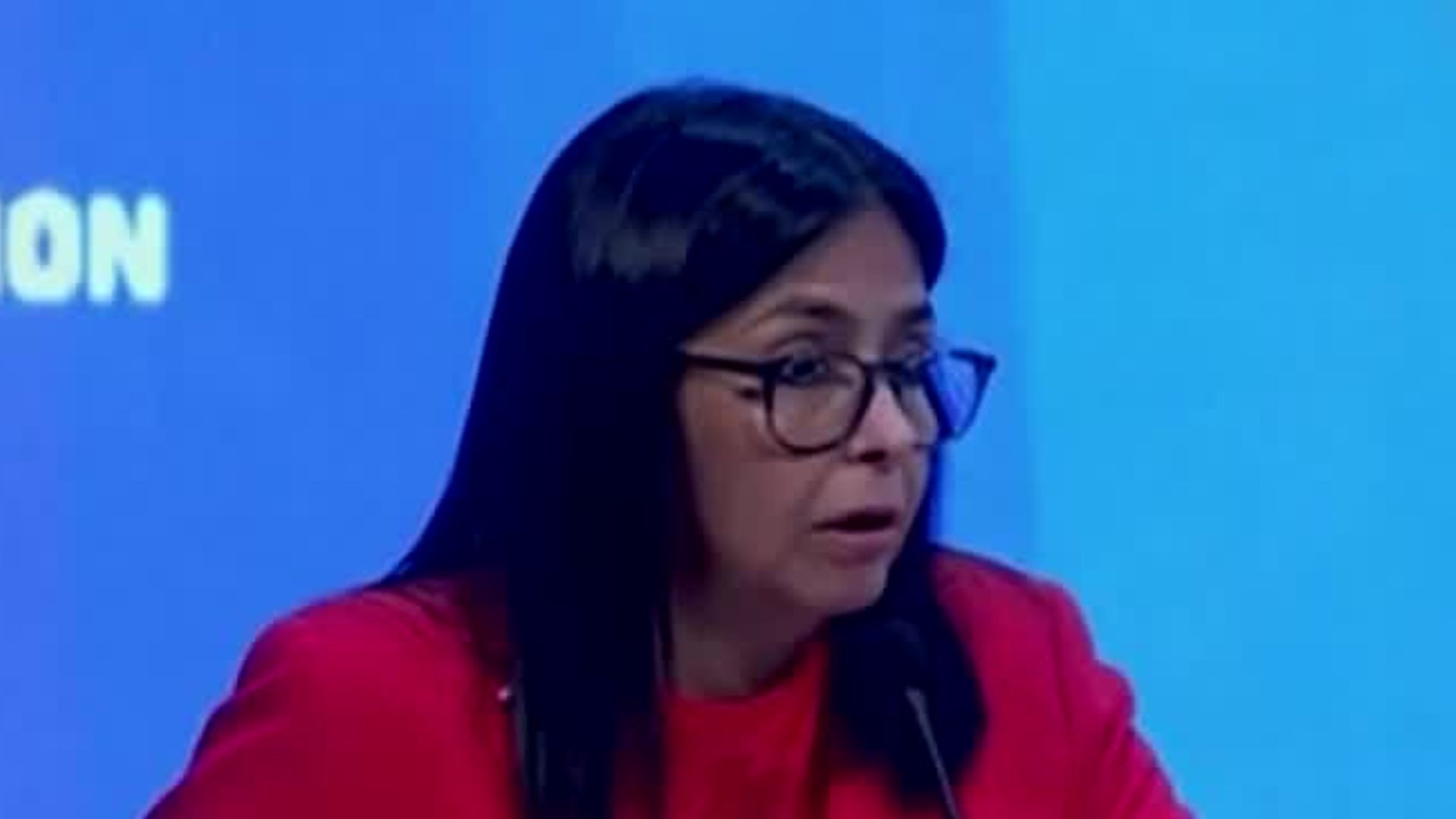 La vicepresidenta de Venezuela cuestiona la alerta terrorista de Estados Unidos