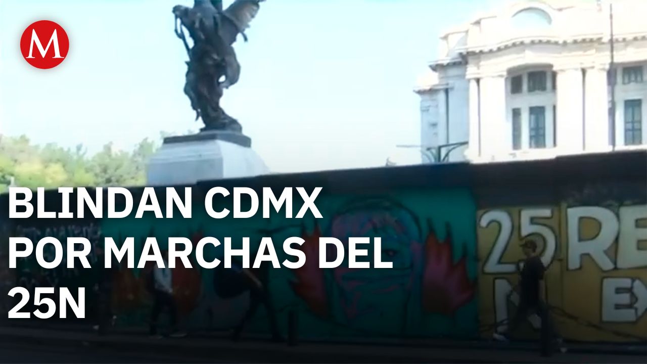 CDMX refuerza blindaje con vallas metálicas alrededor de edificios estratégicos
