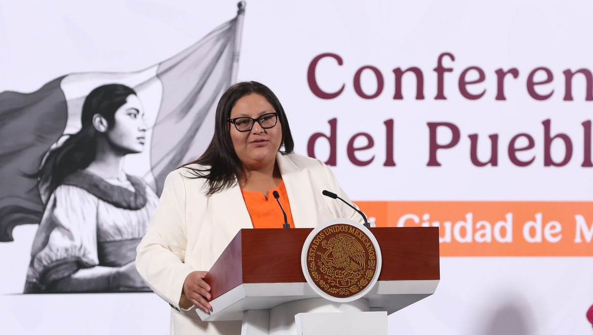 Citlalli Hernández, secretaria de las Mujeres en La Mañanera del Pueblo | Ariana Pérez