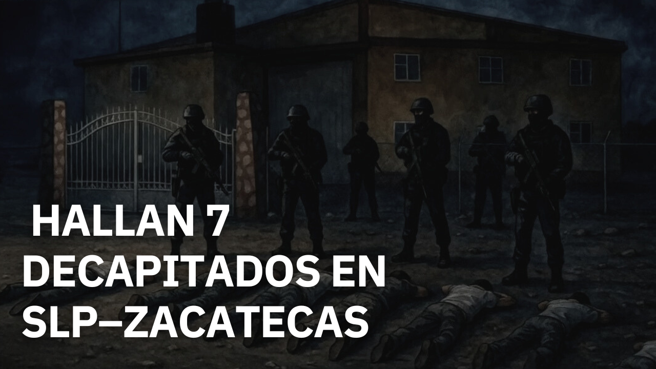 Siete cuerpos decapitados son localizados en la frontera entre San Luis Potosí y Zacatecas