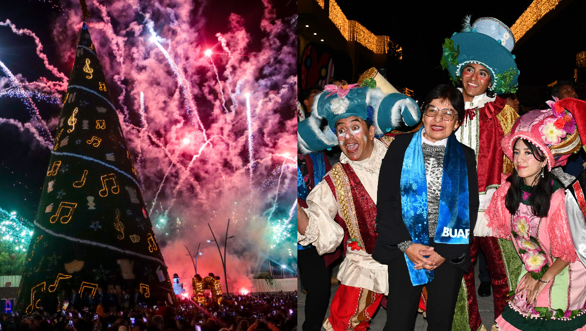 Encienden árbol de Navidad en CCU BUAP | Agencia Es Imagen