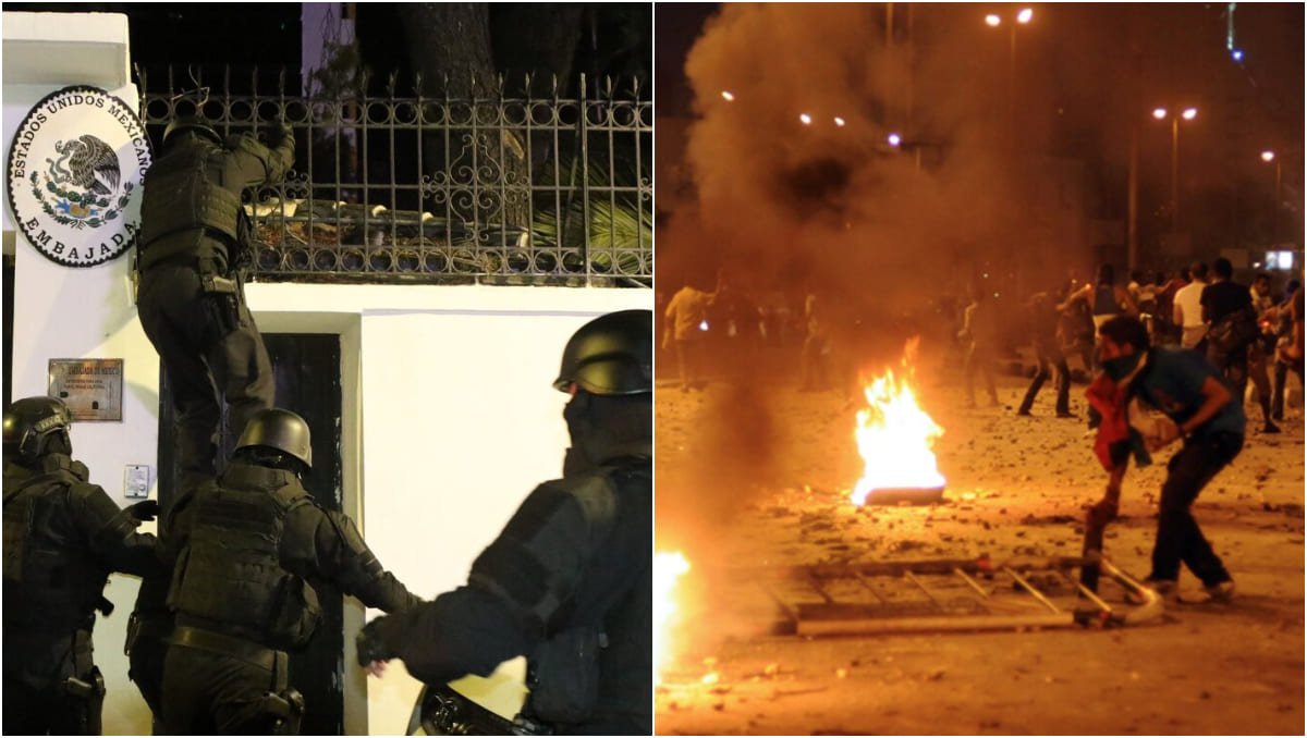 Fotografías del asalto a la embajada de México en Perú y a la de Israel en Egipto | Especial