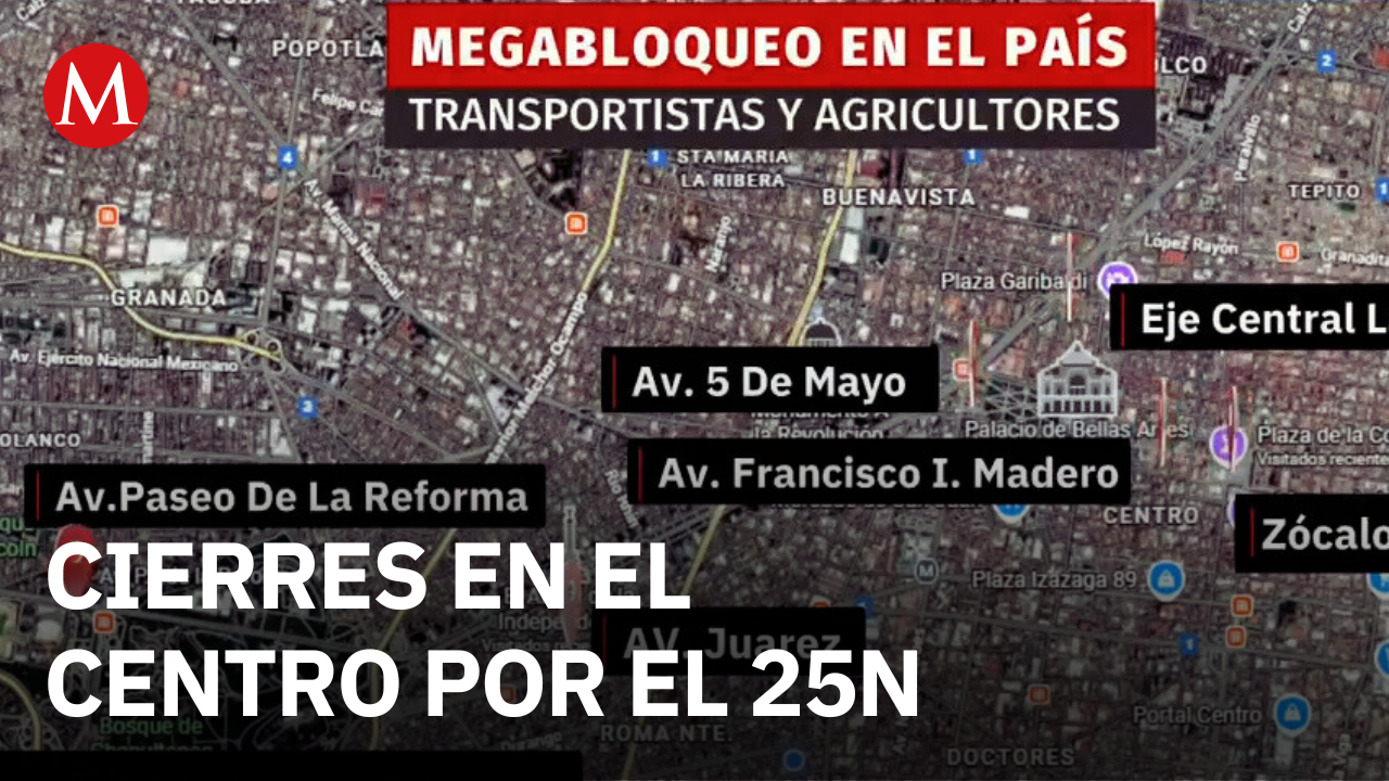 Marcha del 25N moviliza a miles y genera cierres en el Centro de la CdMx