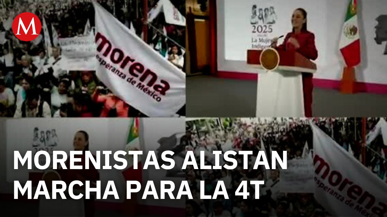 Morenistas alistan marcha para celebrar a Claudia Sheinbaum y 7 años de la 4T