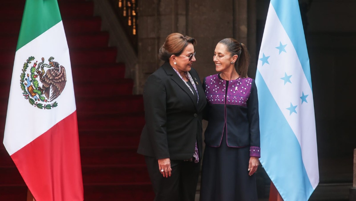 Sheinbaum junto a su "buena amiga" Xiomara Castro. | Araceli López
