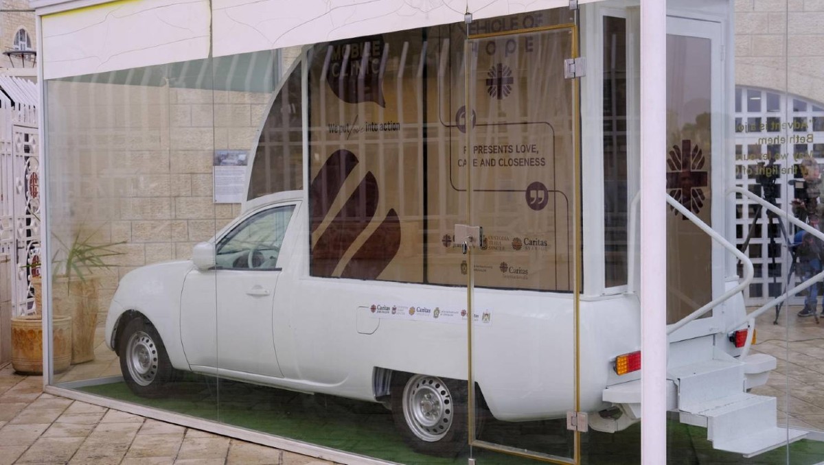 El nuevo "Vehículo de Esperanza" espera la autorización de Israel para entrar a Gaza. | Especial