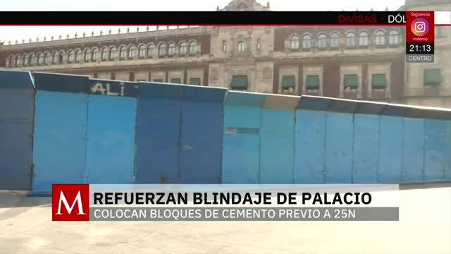 Vuelven a blindar Palacio Nacional por posible marcha | Elisa Alanís, 24 de noviembre de 2025