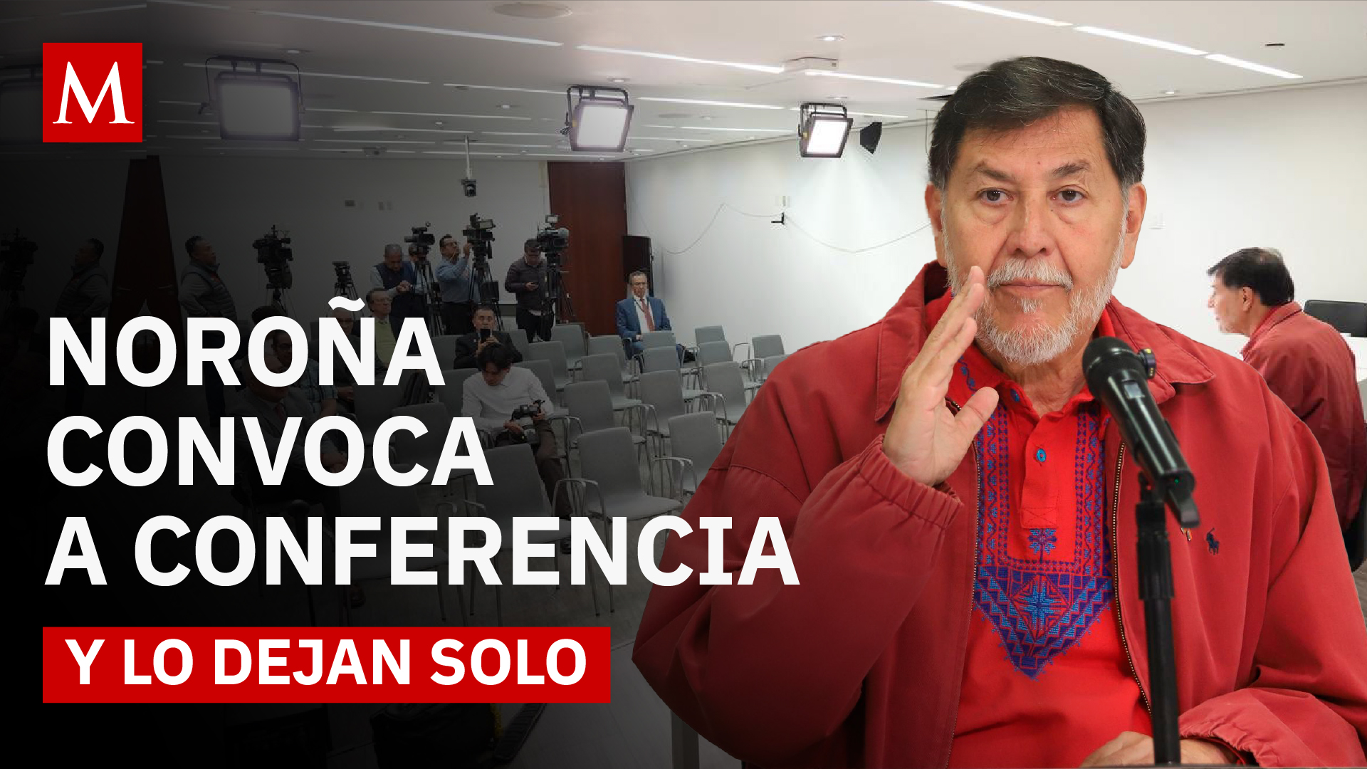 Gerardo Fernández Noroña convocó a conferencia de prensa... y lo dejaron "plantado"