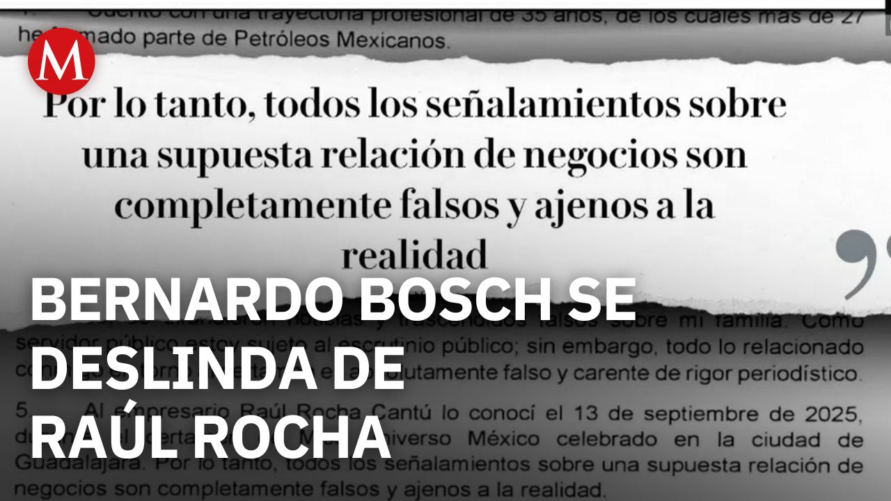 Bernardo Bosch se deslinda de Raúl Rocha tras señalamientos por delitos