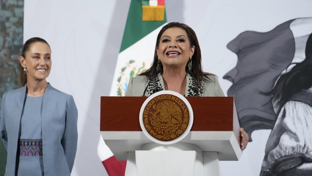 Clara Brugada, jefa de Gobierno de la capital, durante la conferencia mañanera de hoy. | Cuartoscuro
