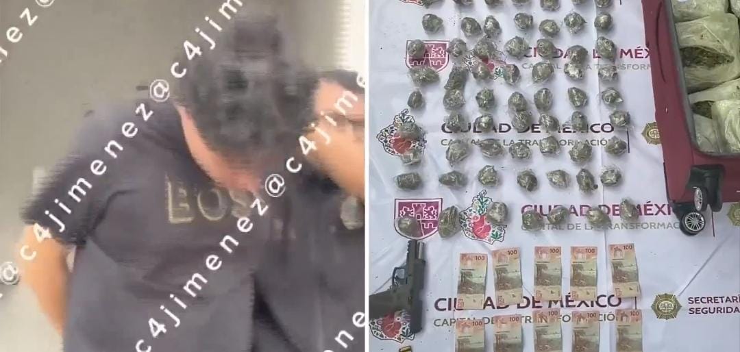 Cae 'El Fain', presunto traficante que operaba en QRoo y CdMx; lo detienen con casi 10 kilos de mariguana