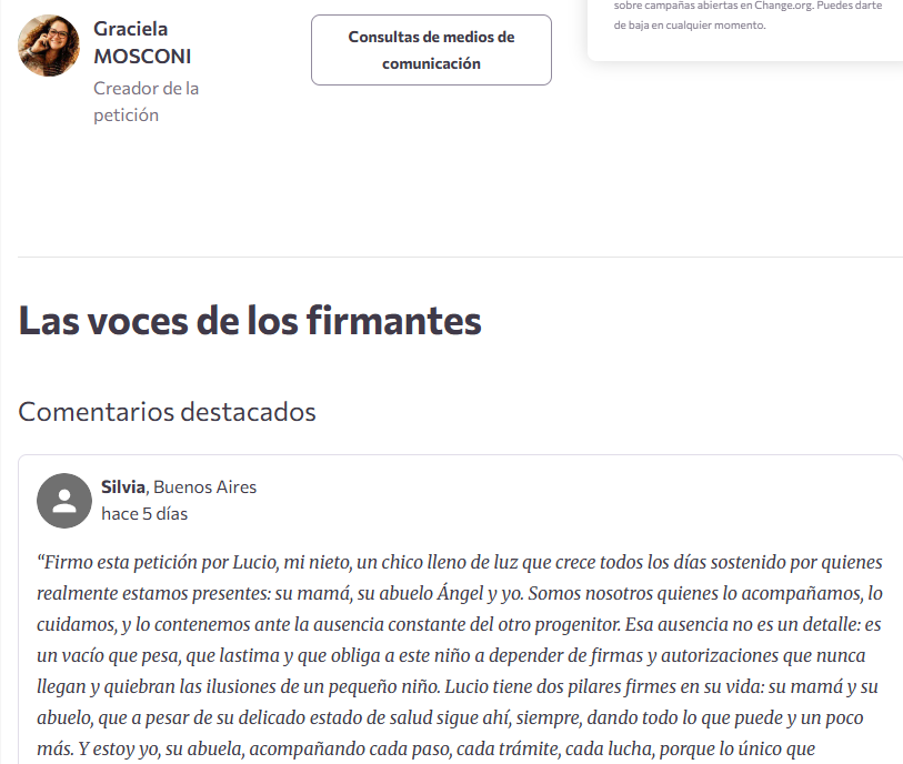 Reacciones a la Ley Cazzu. | FOTO: Captura de pantalla en Change.org