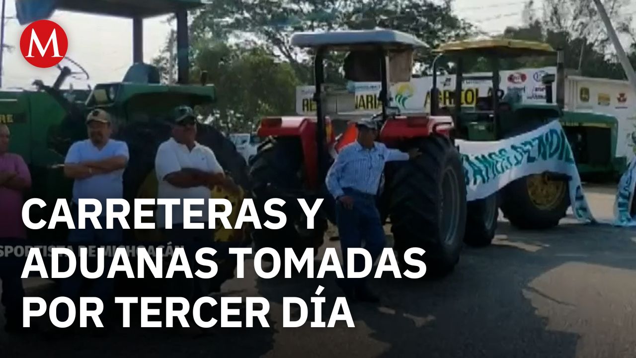 Tercer día de bloqueos mientras agricultores y transportistas mantienen tomadas carreteras y aduanas