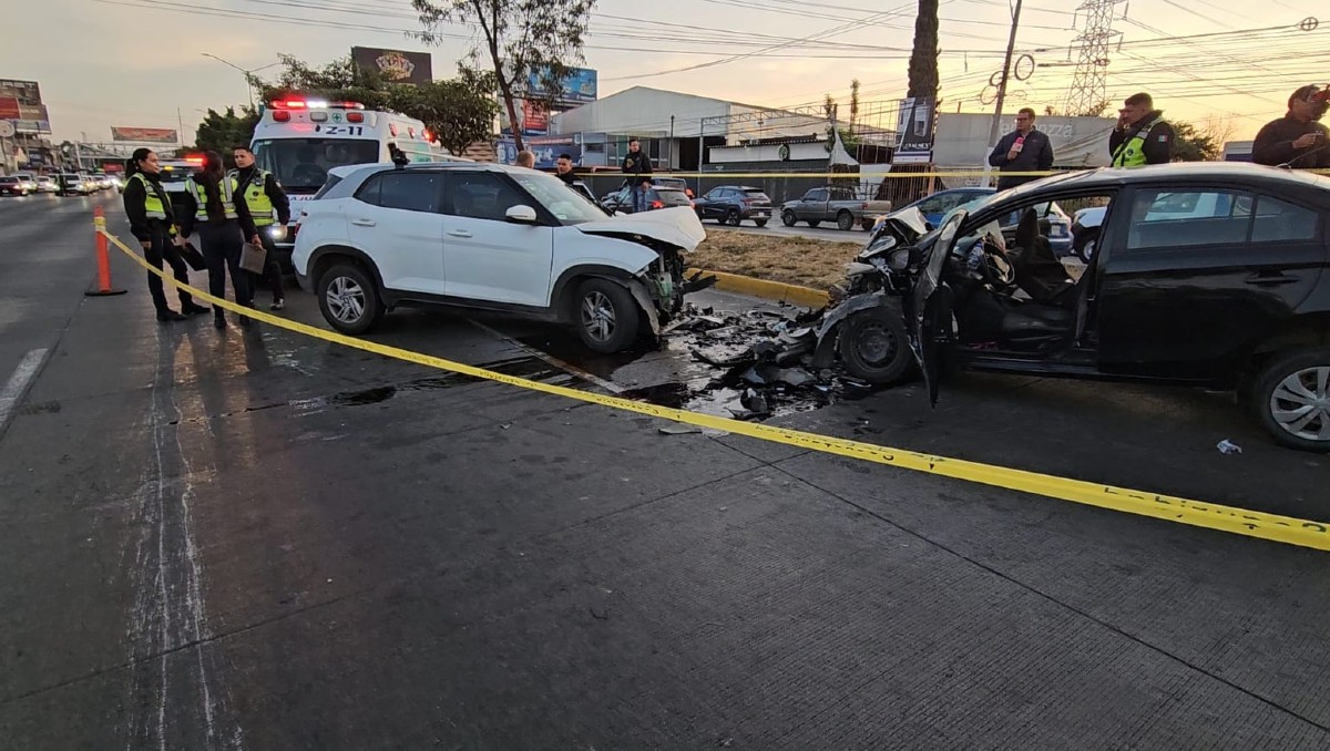 El choque fue sobre López Mateos a la altura de Francisco Villa (Juan Carlos Munguía)