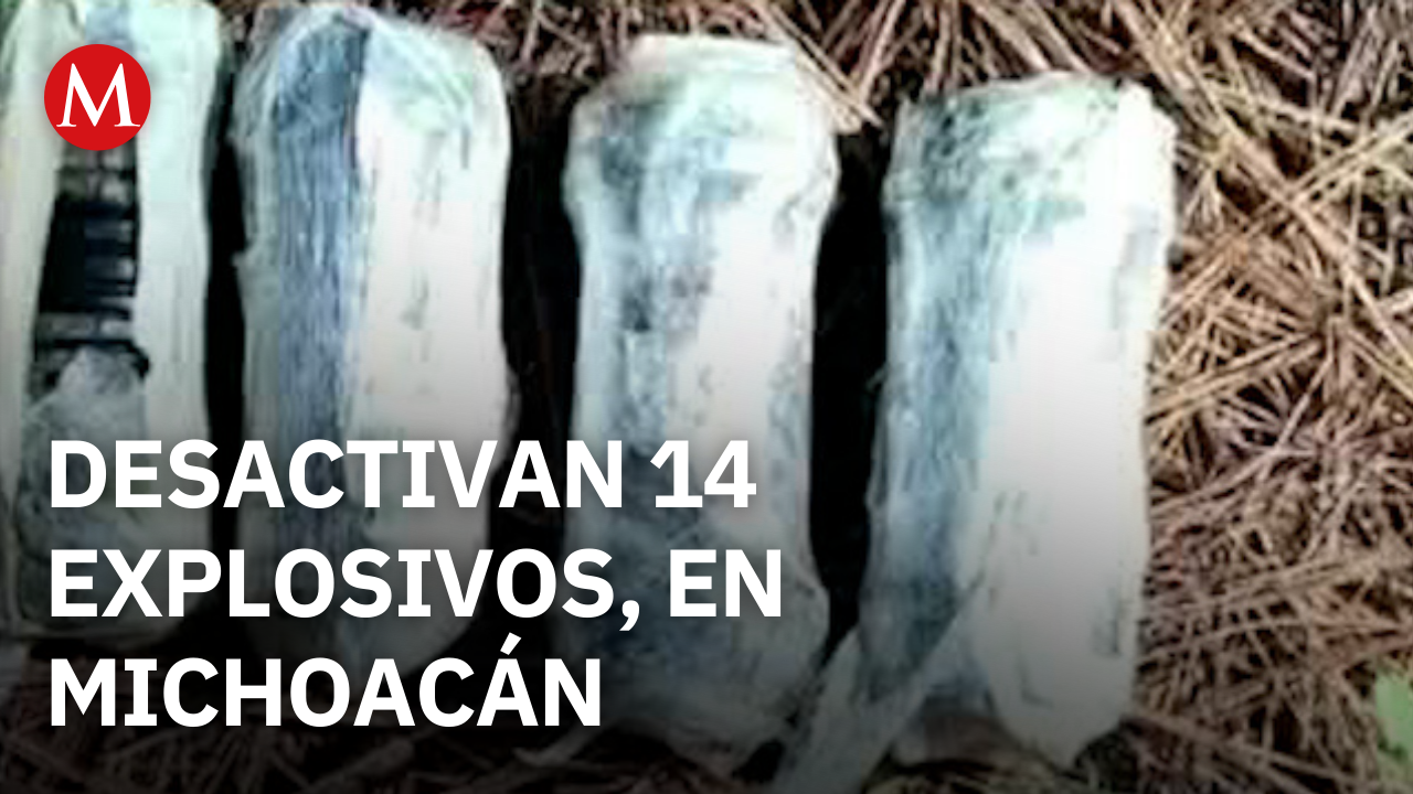 Desactivan 14 explosivos, incluidos drones y granadas, en Michoacán