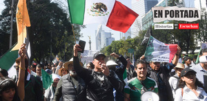 Desfile por Revolución avanza sin contratiempos; encapsulan manifestantes de Generación Z