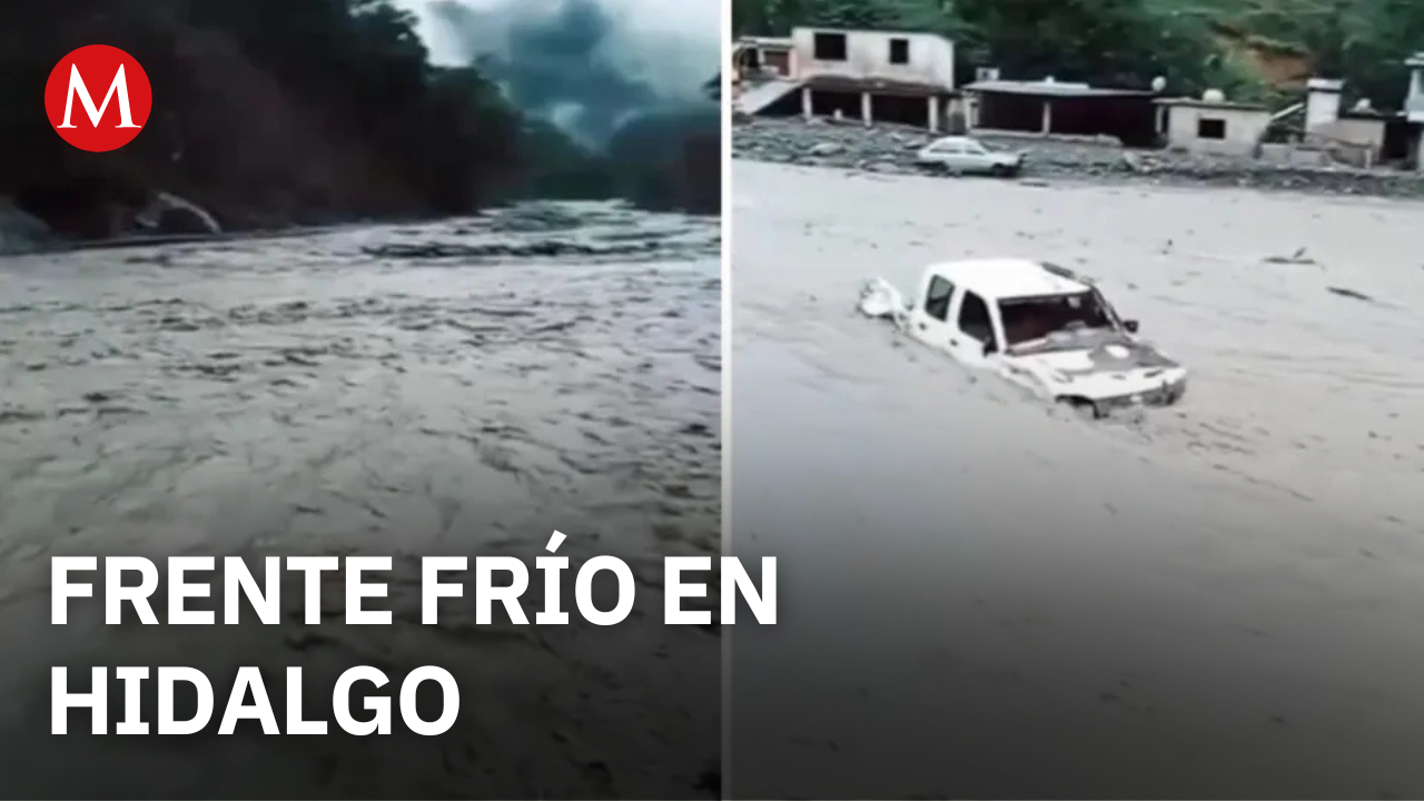 Frente frío provoca bajas temperaturas, lluvias y derrumbes en Hidalgo