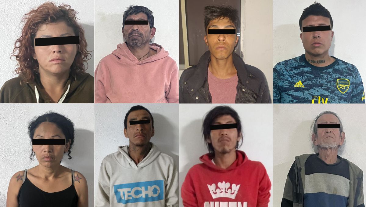 Dos mujeres y seis hombres fueron capturados tras sostener una riña en Santa Catarina. | Especial