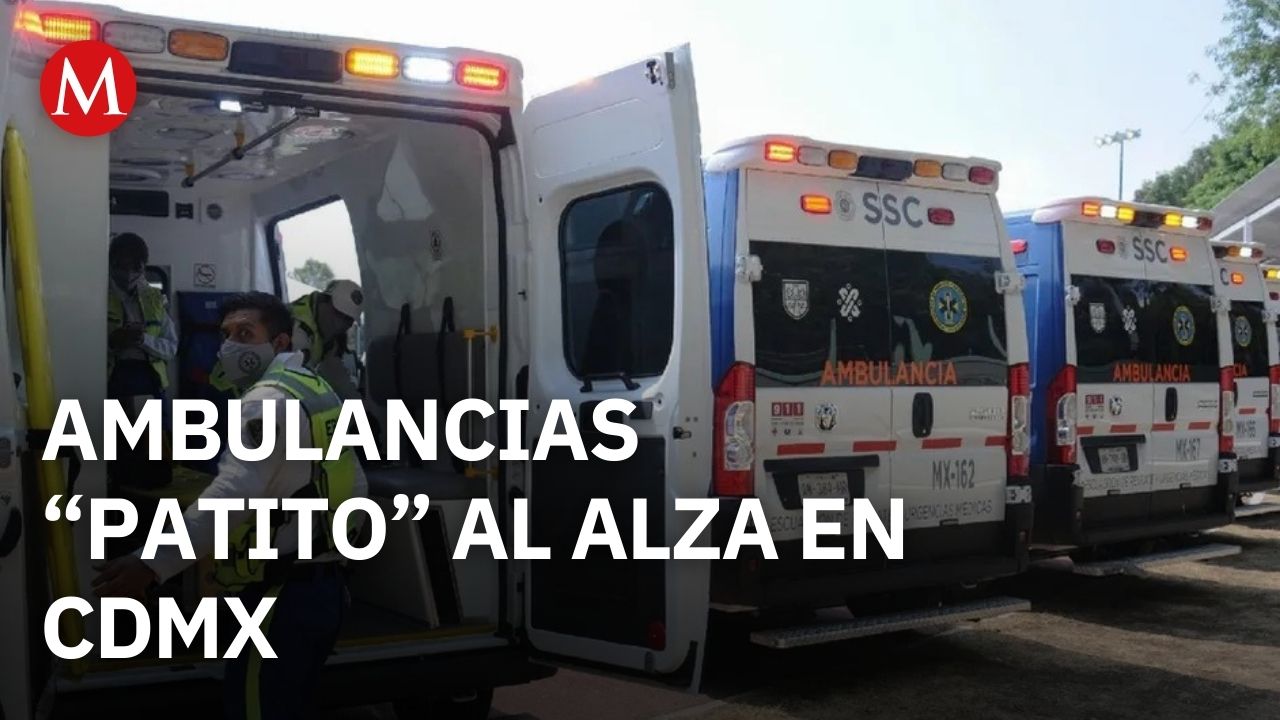 Aumentan ambulancias “patito” en CDMX con tarifas de hasta 10 mil pesos
