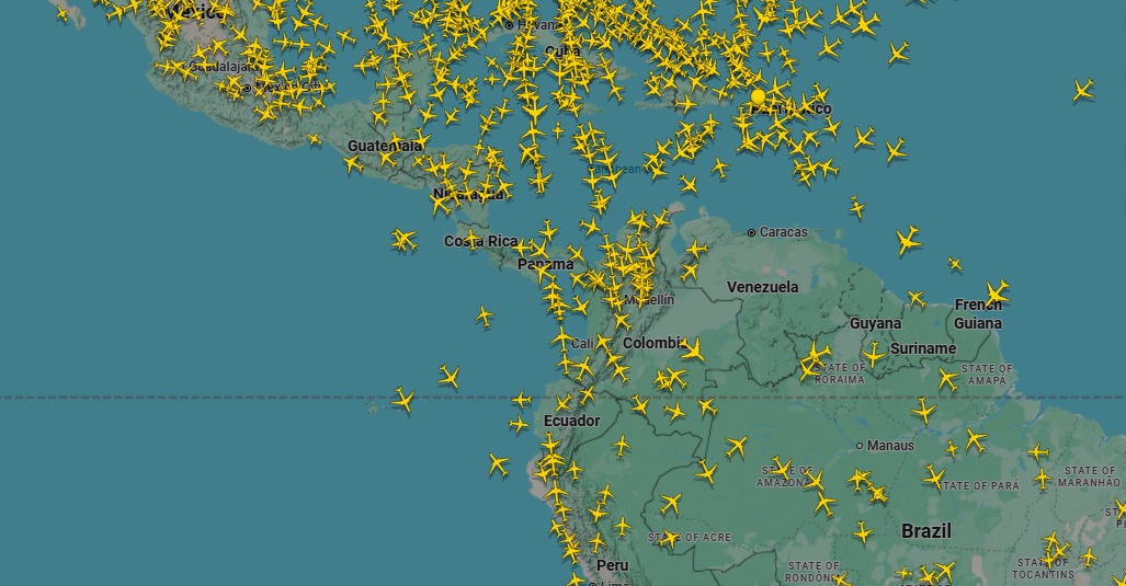 Espacio aéreo de Venezuela luce vacío tras amagos de EU