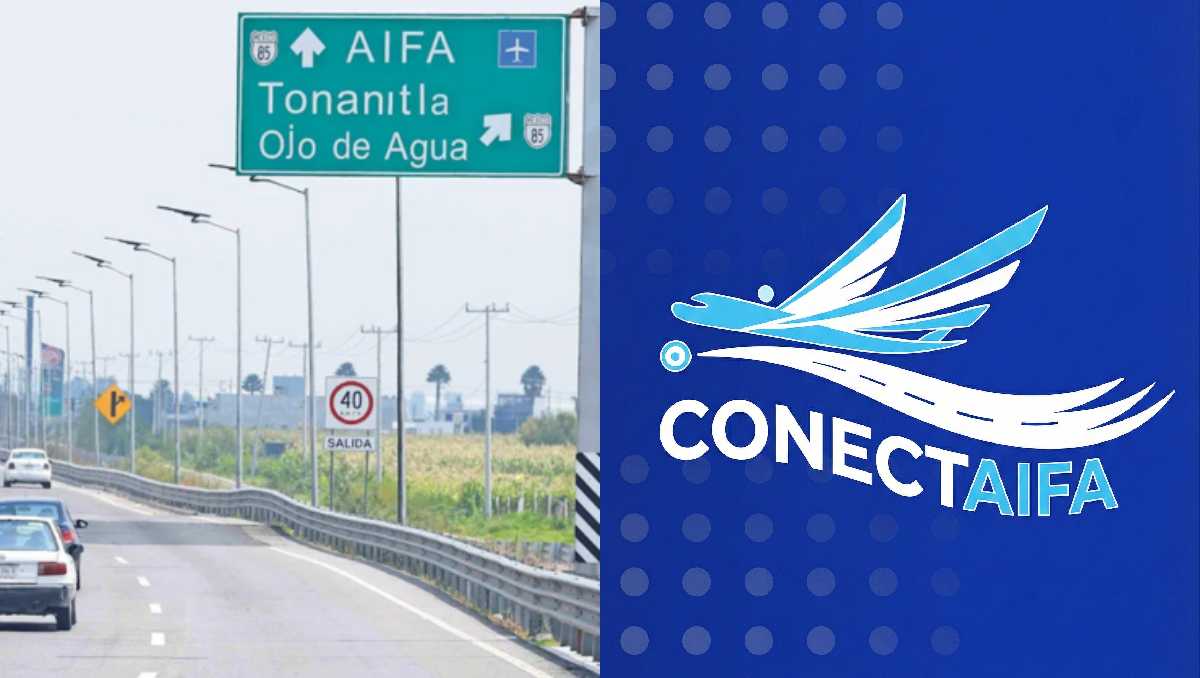 CONECTAIFA facilita los traslados de las autopistas hacia el Aeropuerto Internacional Felipe Ángeles. Foto: (Especial)